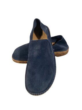Birkenstock Callan Men’s Slip-On Suede Shoes Size 42 (9 US) Navy With Cork Sole